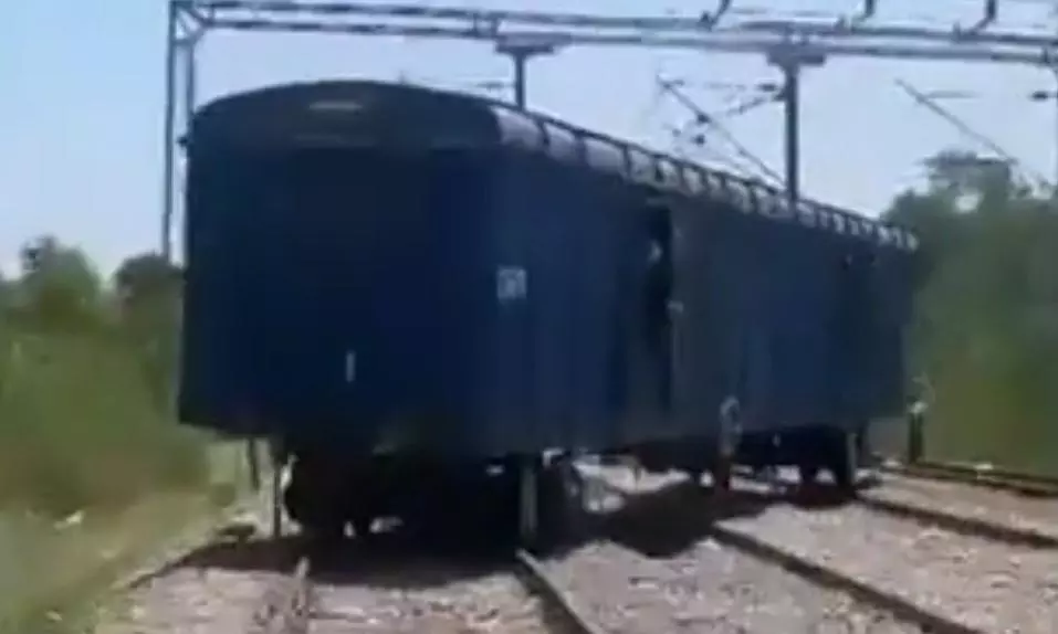 Wagons of two goods trains derail in Jammu, Telangana