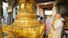 Amit Shah prays at Sri Venkateswara Temple in Tirupati
