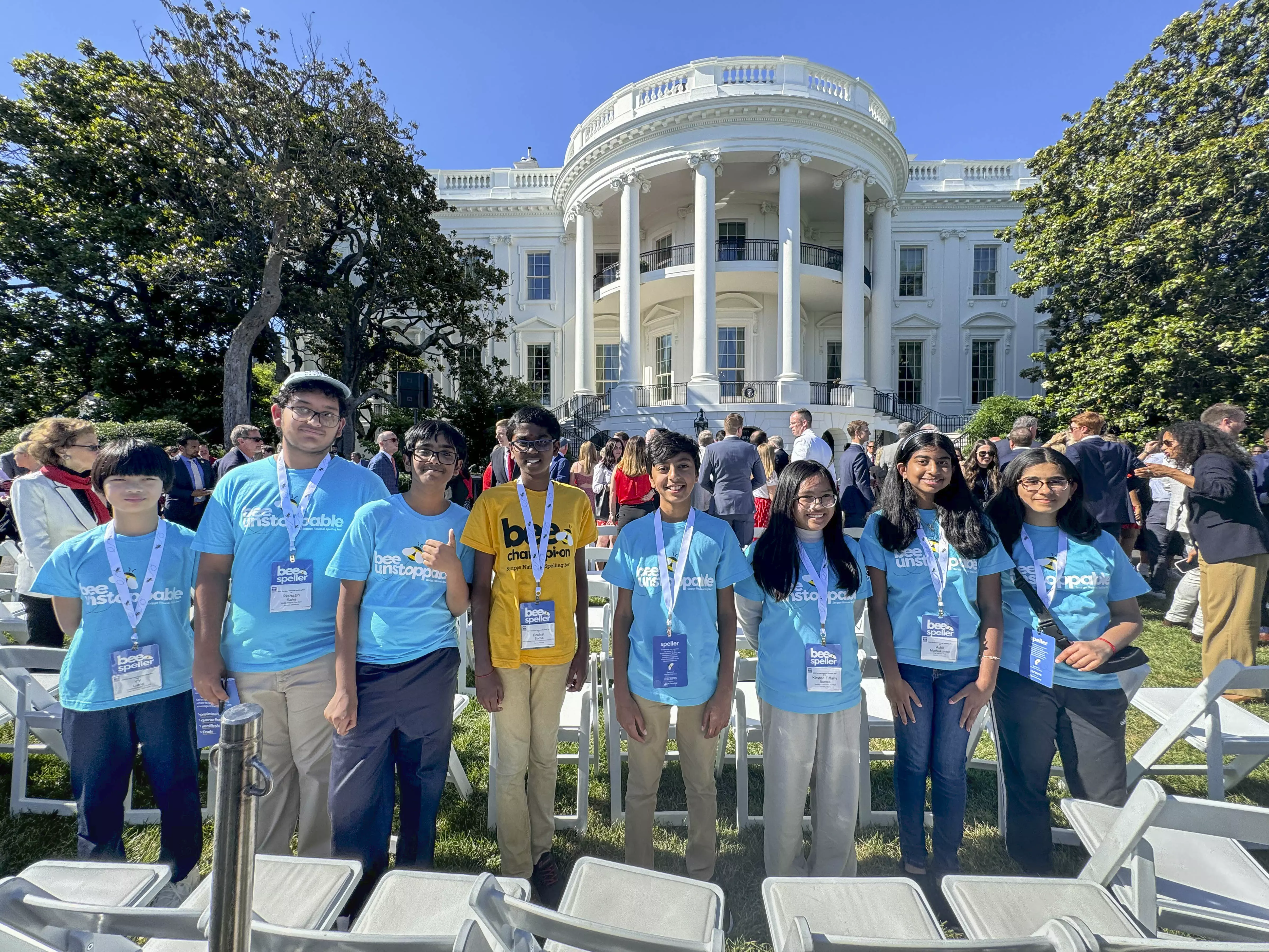 Scripps National Spelling Bee finalists, mostly Indian-American kids, visit White House