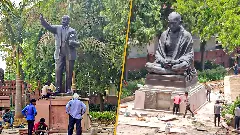 Ambedkar Gandhi statues