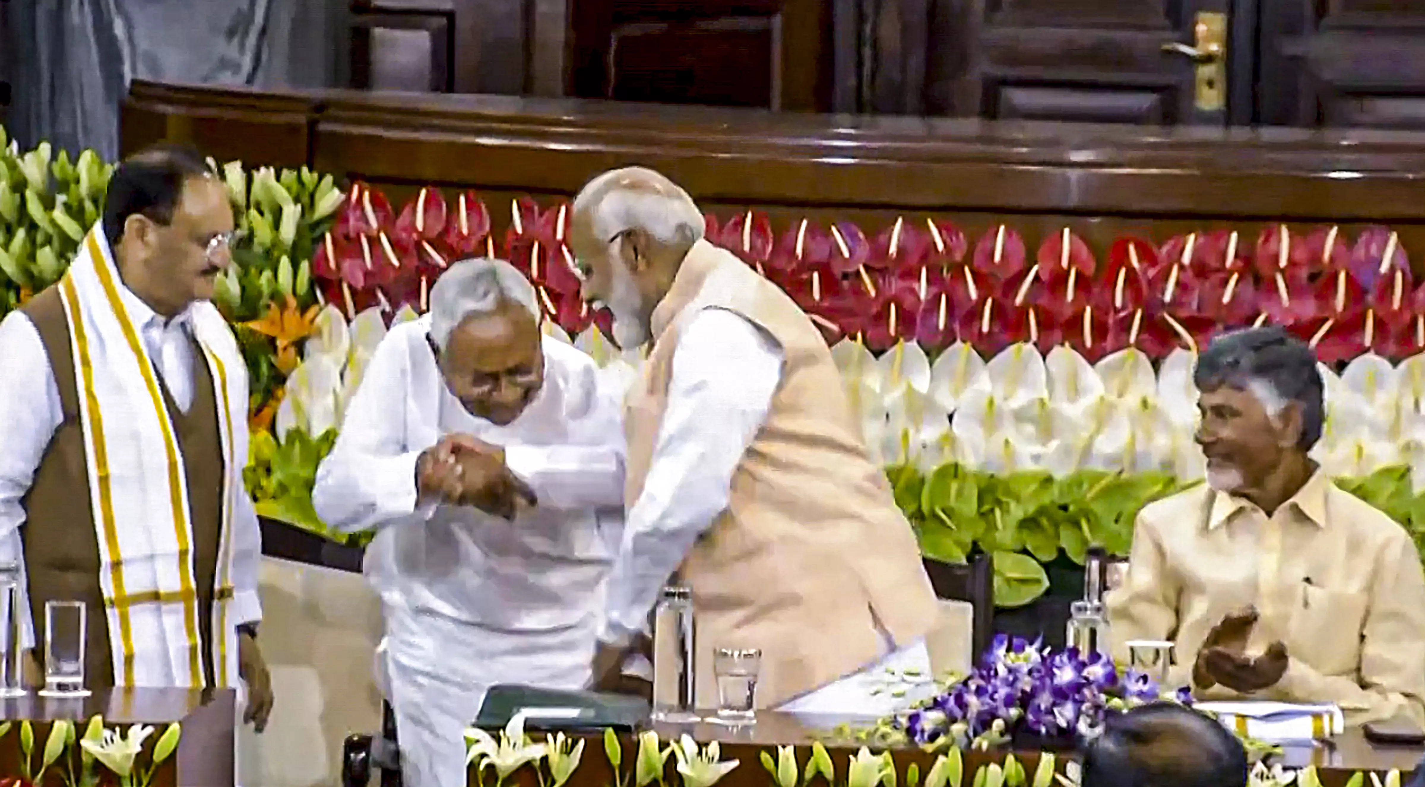 Nitish Kumar touching Modi’s feet: Is it due to respect or fear?