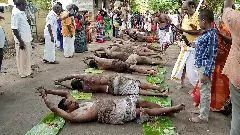 When dignity rolls over the banana leaves of faith left by devotees after eating food