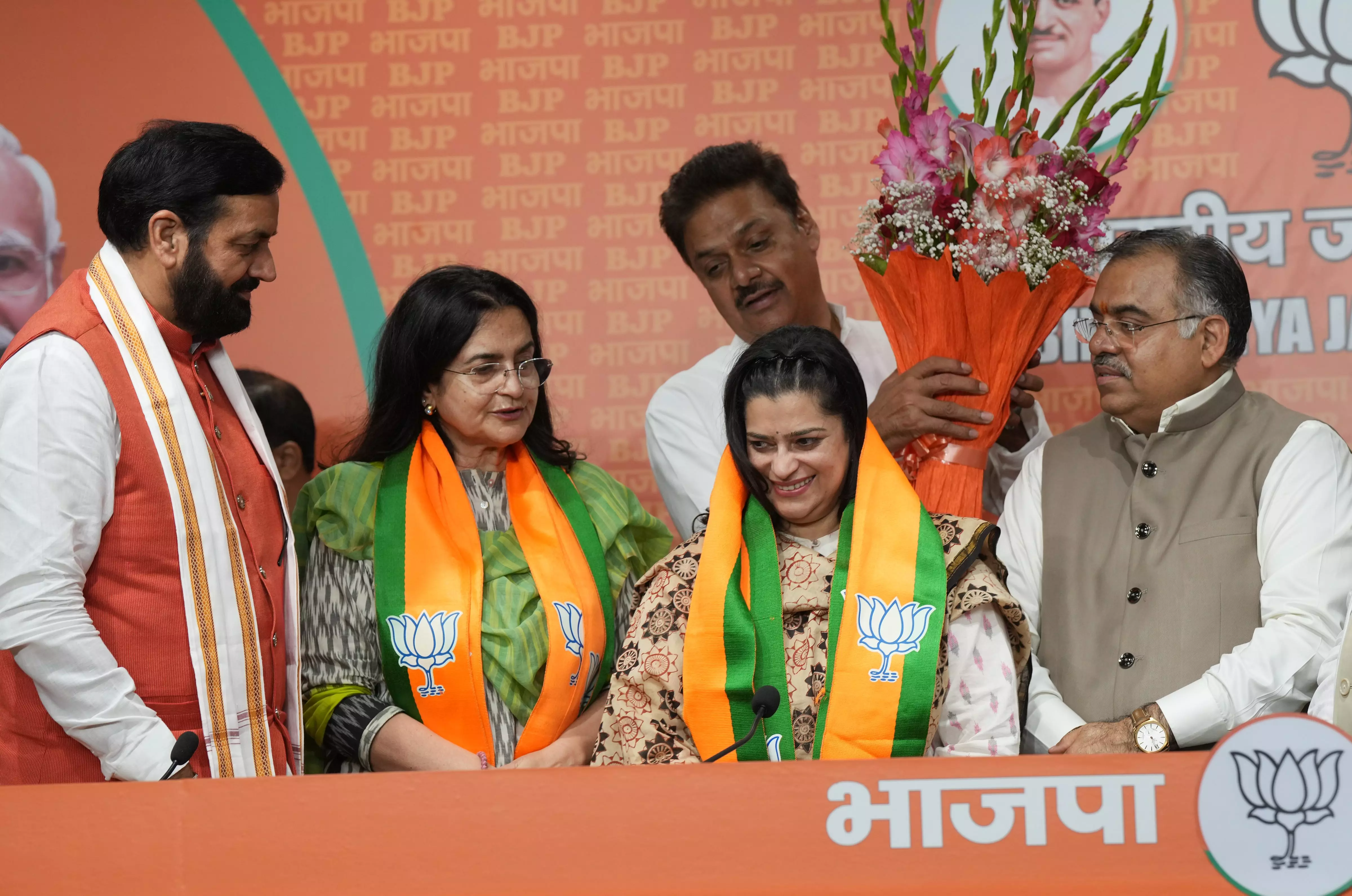 Kiran Choudhry, daughter join BJP ahead of Haryana Assembly polls