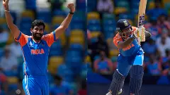 Jasprit Bumrah (left) and Suryakumar Yadav