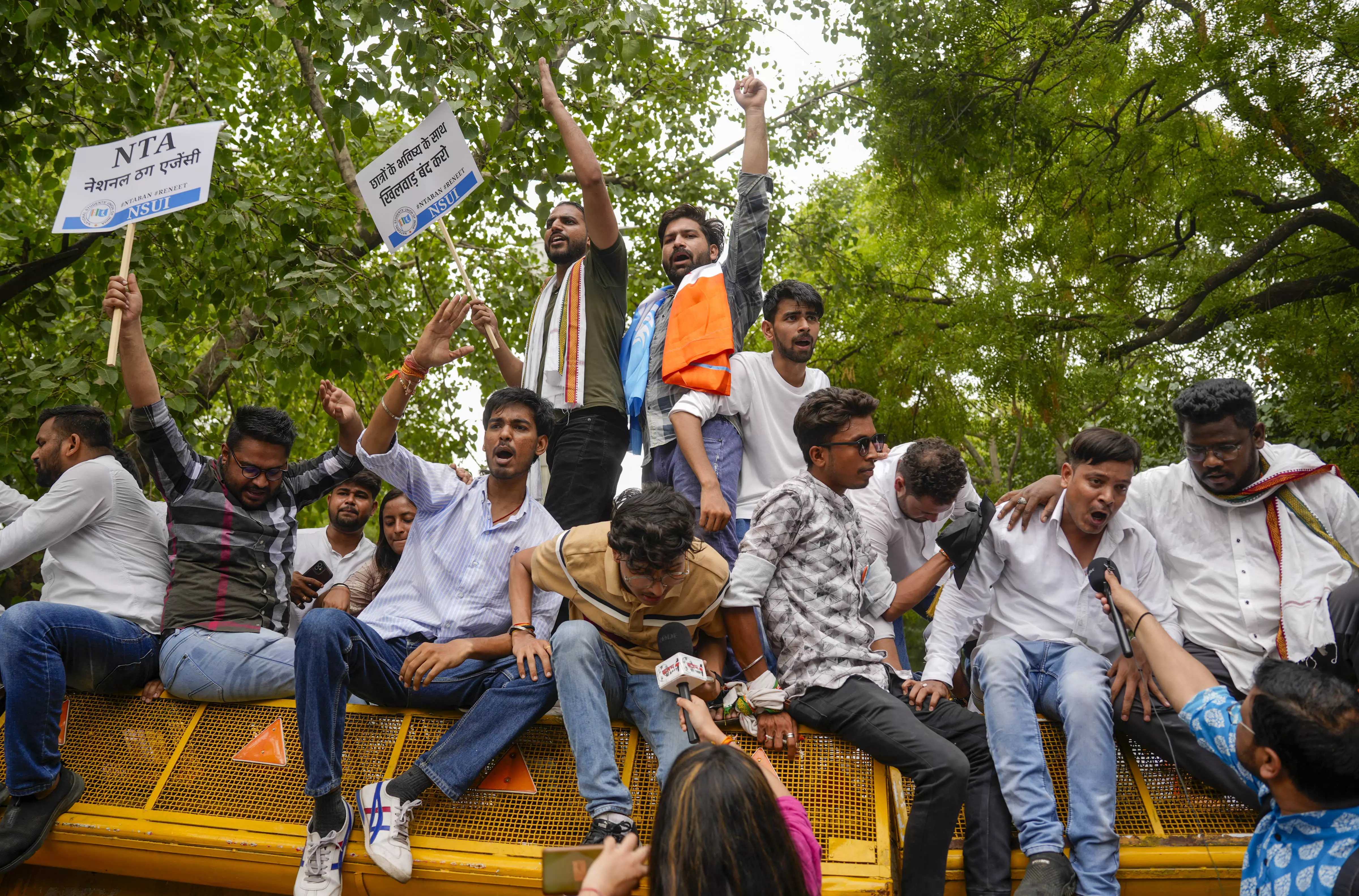 NEET row protest