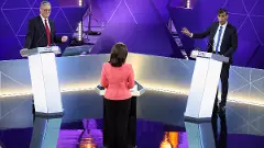 British Prime Minister Rishi Sunak and Opposition Labour Party leader Keir Starmer