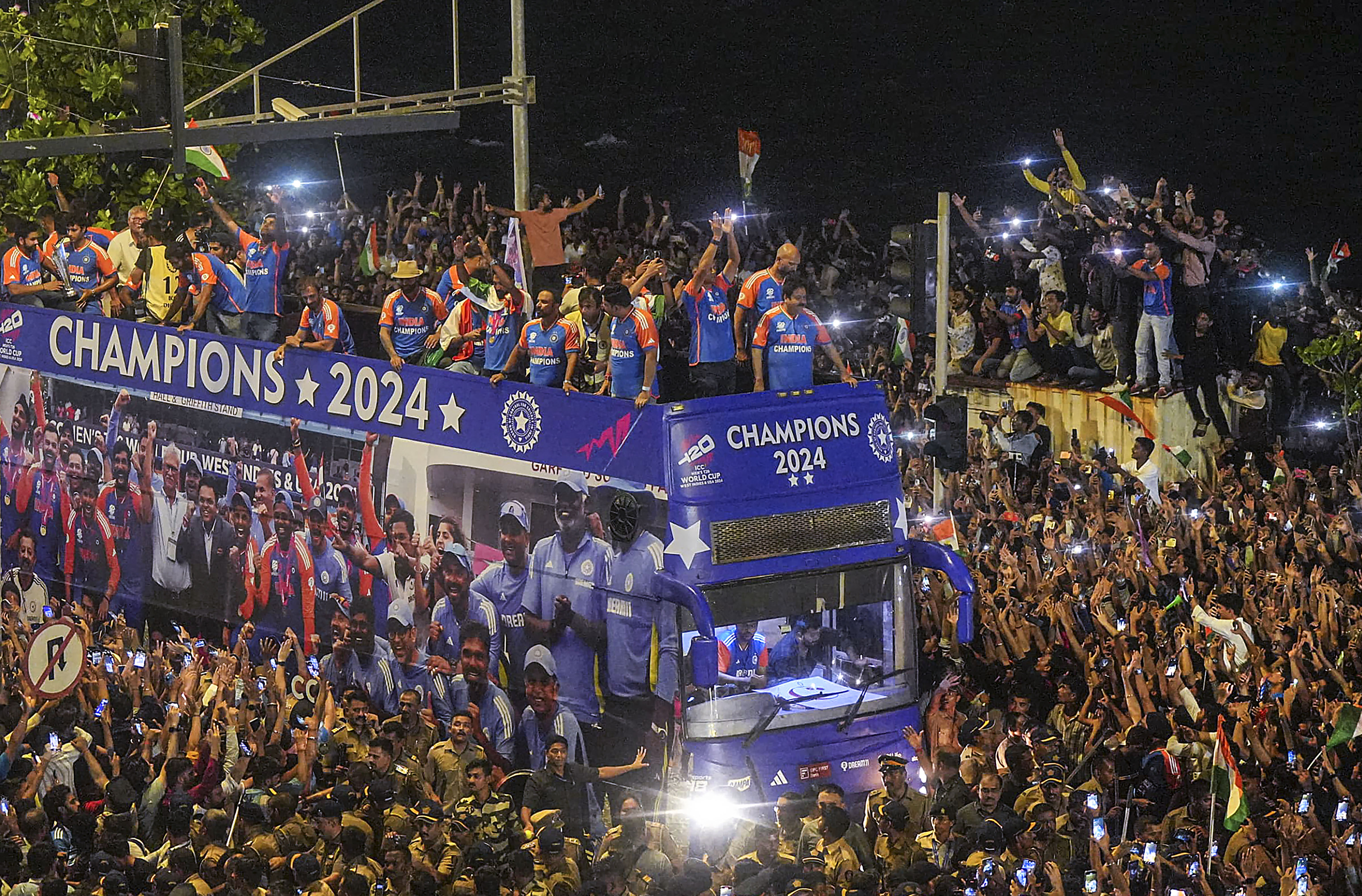 T20 World Cup-winning Indian cricket team victory parade