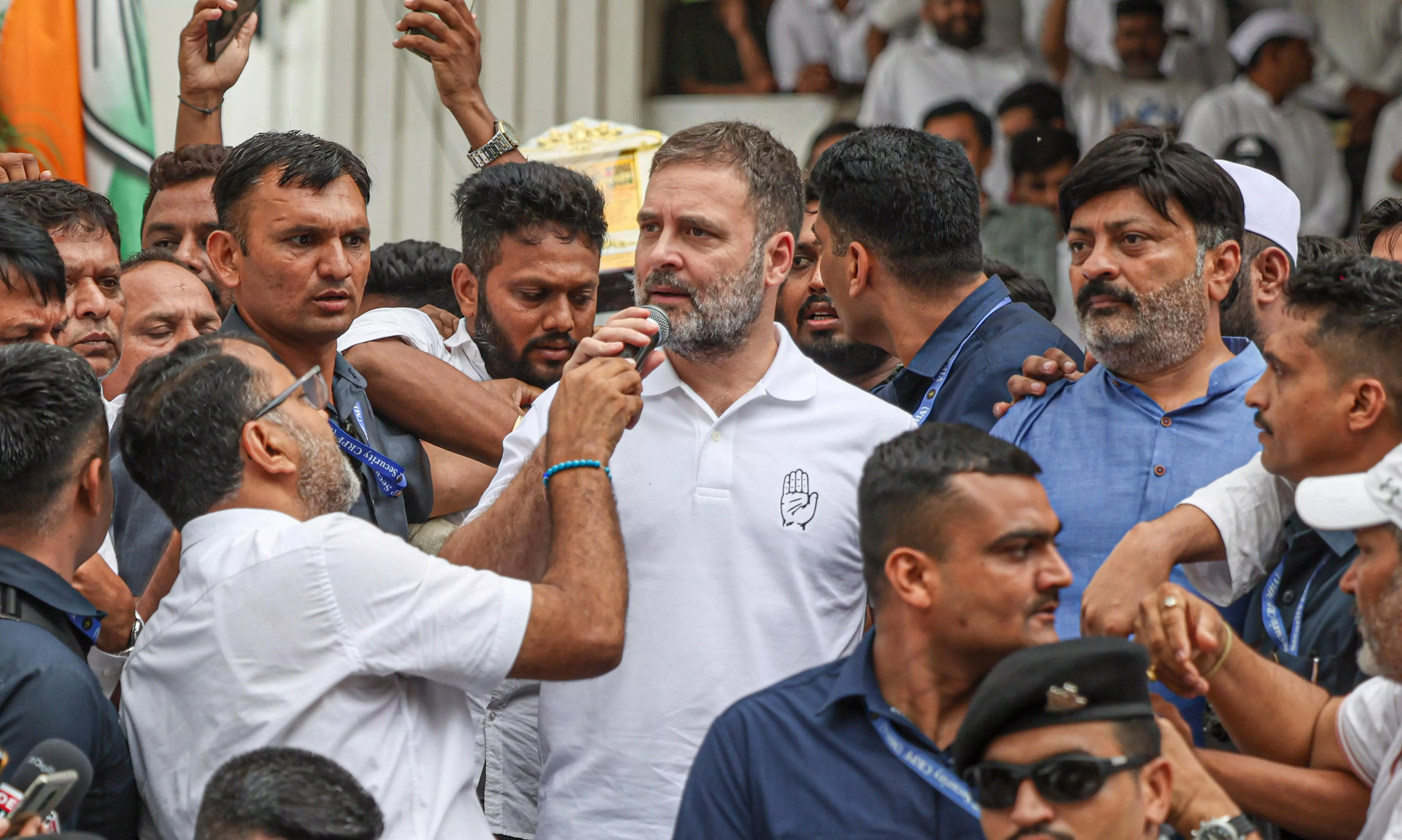 Rahul Gandhi meets families of victims in Gujarat affected by various tragedies