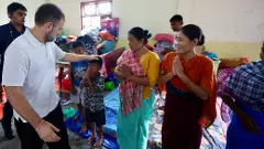 LIVE | Rahul meets people at relief camp in Churachandpur