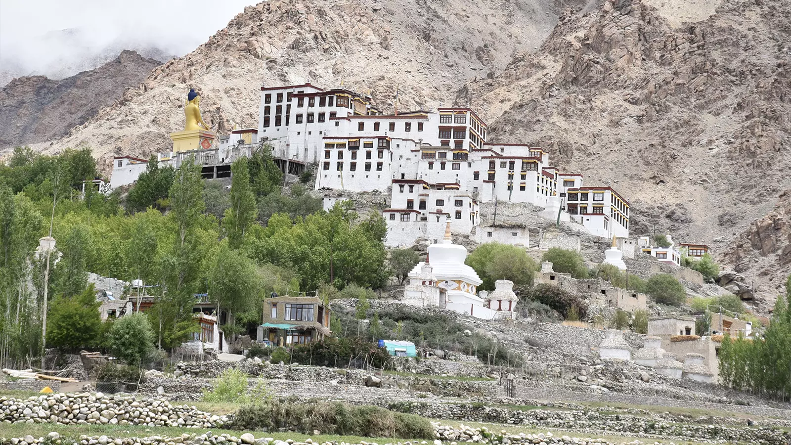 A view of the Likir Monastery.