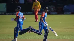 Indian batters Yashasvi Jaiswal, left and Shubman Gill
