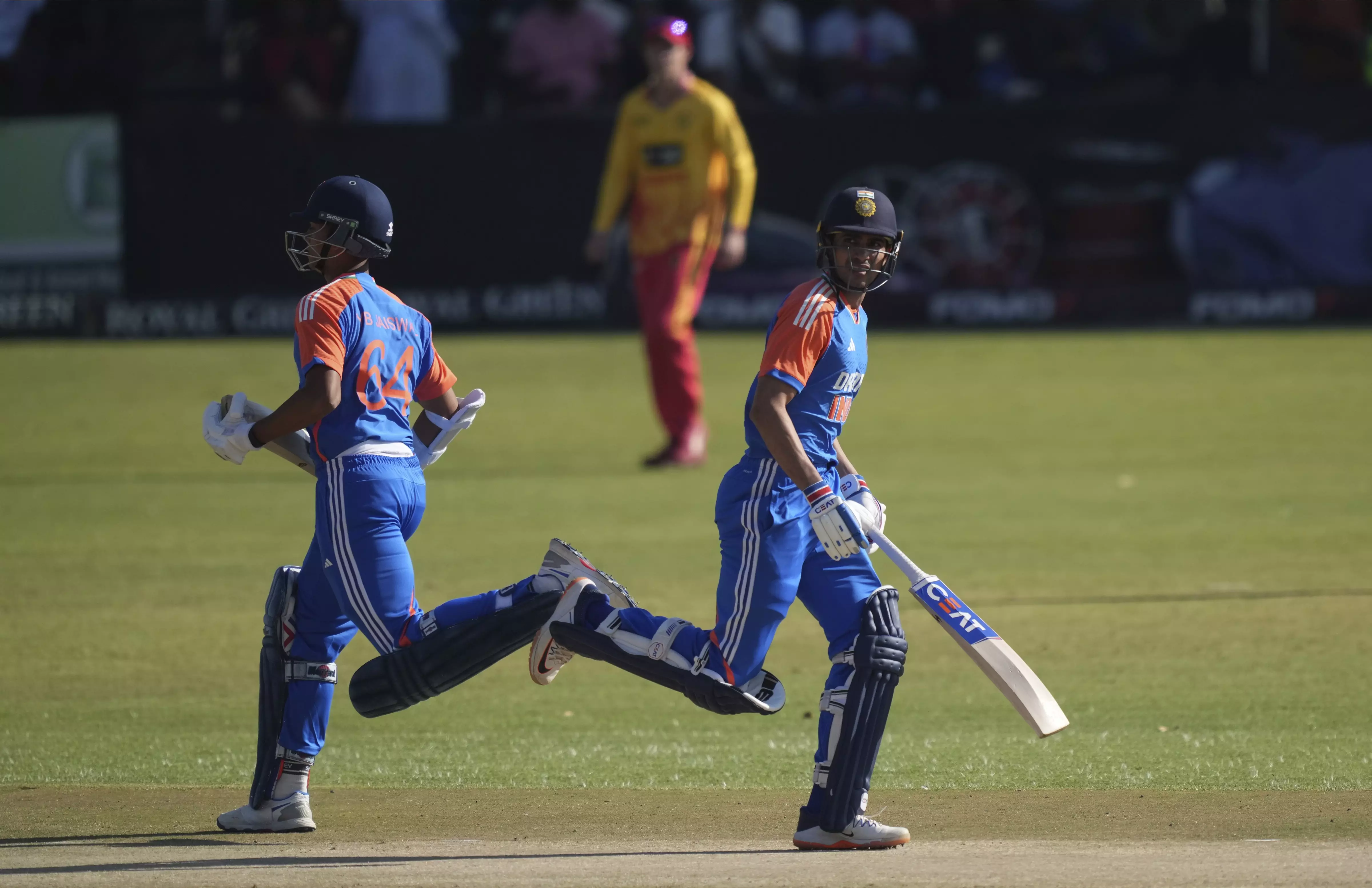 Indian batters Yashasvi Jaiswal, left and Shubman Gill