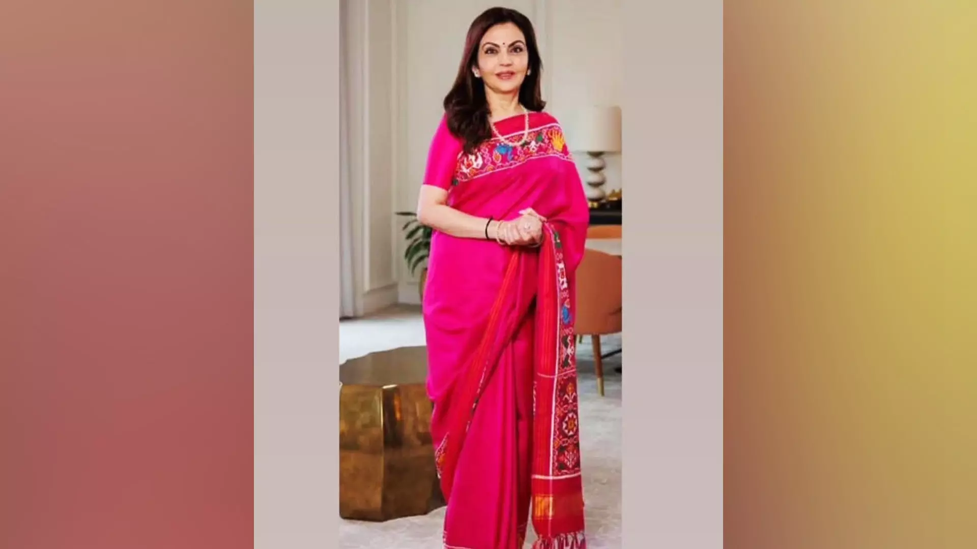 Nita Ambani in a Patola sari.