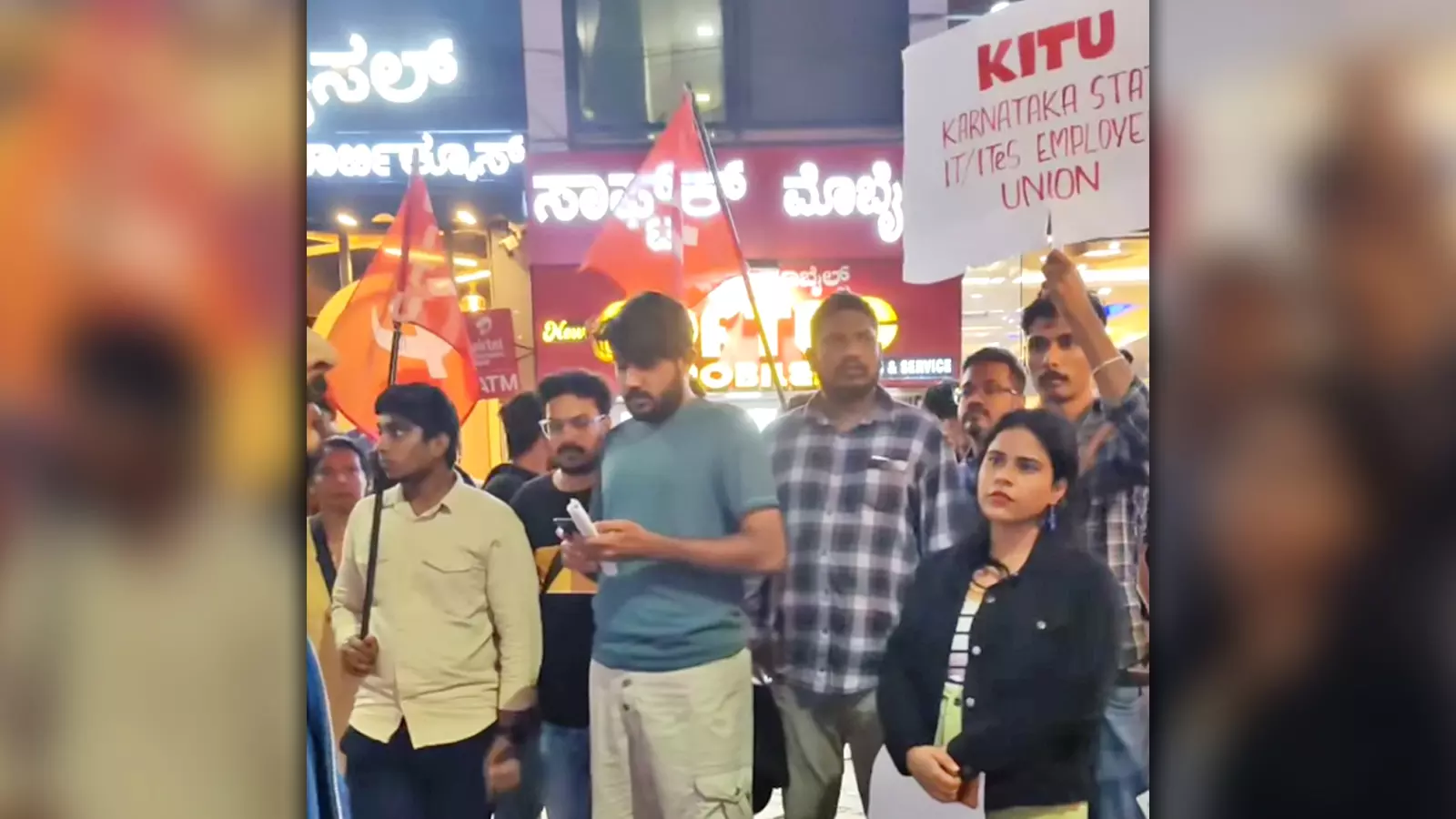 Bengaluru: Irate techies protest over 14-hour work day; we are already exhausted, overworked