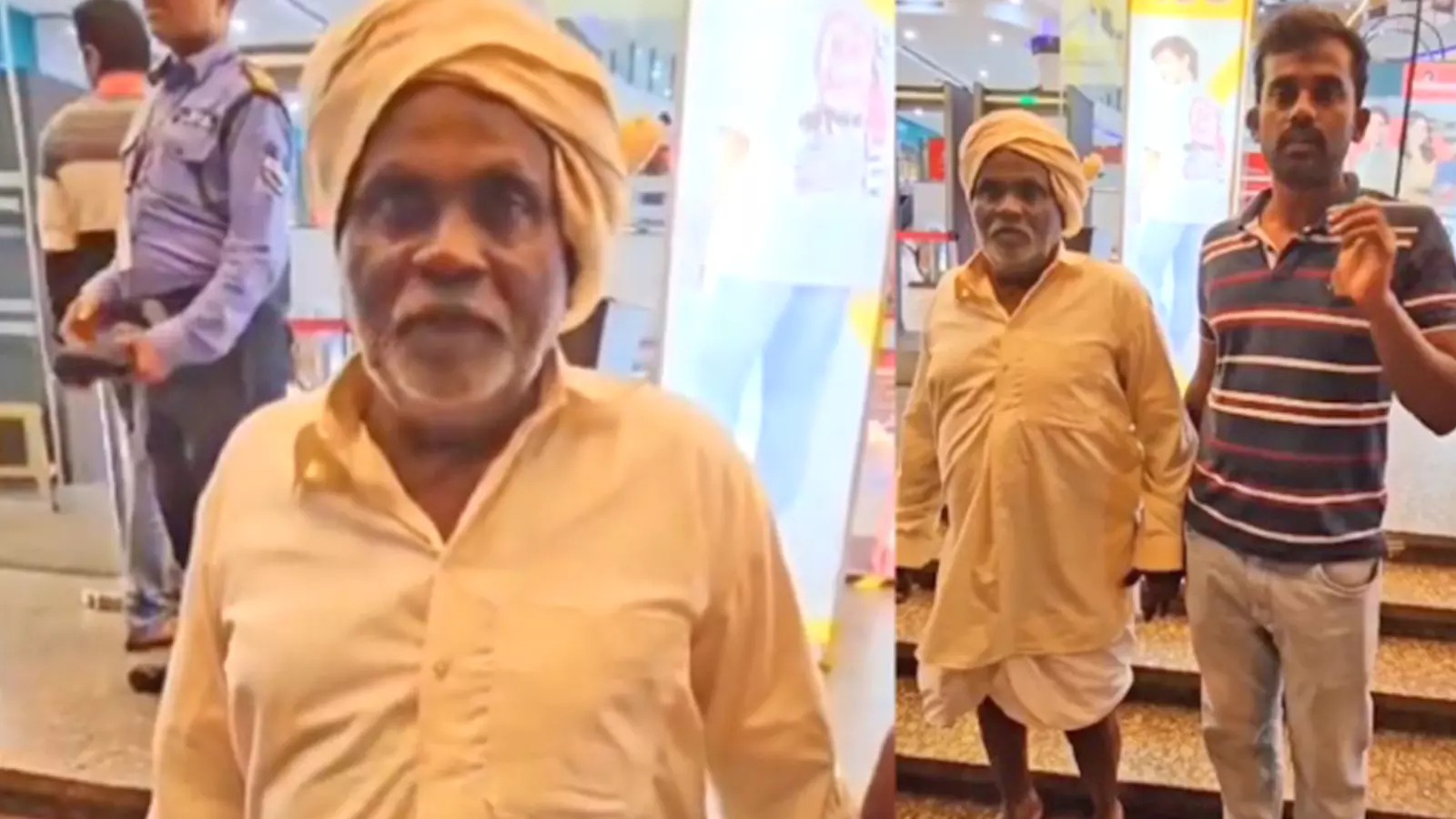 Fakeerappa, an elderly farmer from Karnataka’s Haveri district, was stopped from entering Bengalurus GT World Mall for wearing a panche. 