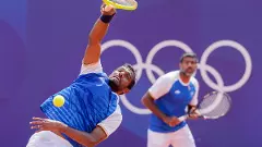 Indian tennis players Rohan Bopanna and N Sriram Balaji, Paris Olympics 2024