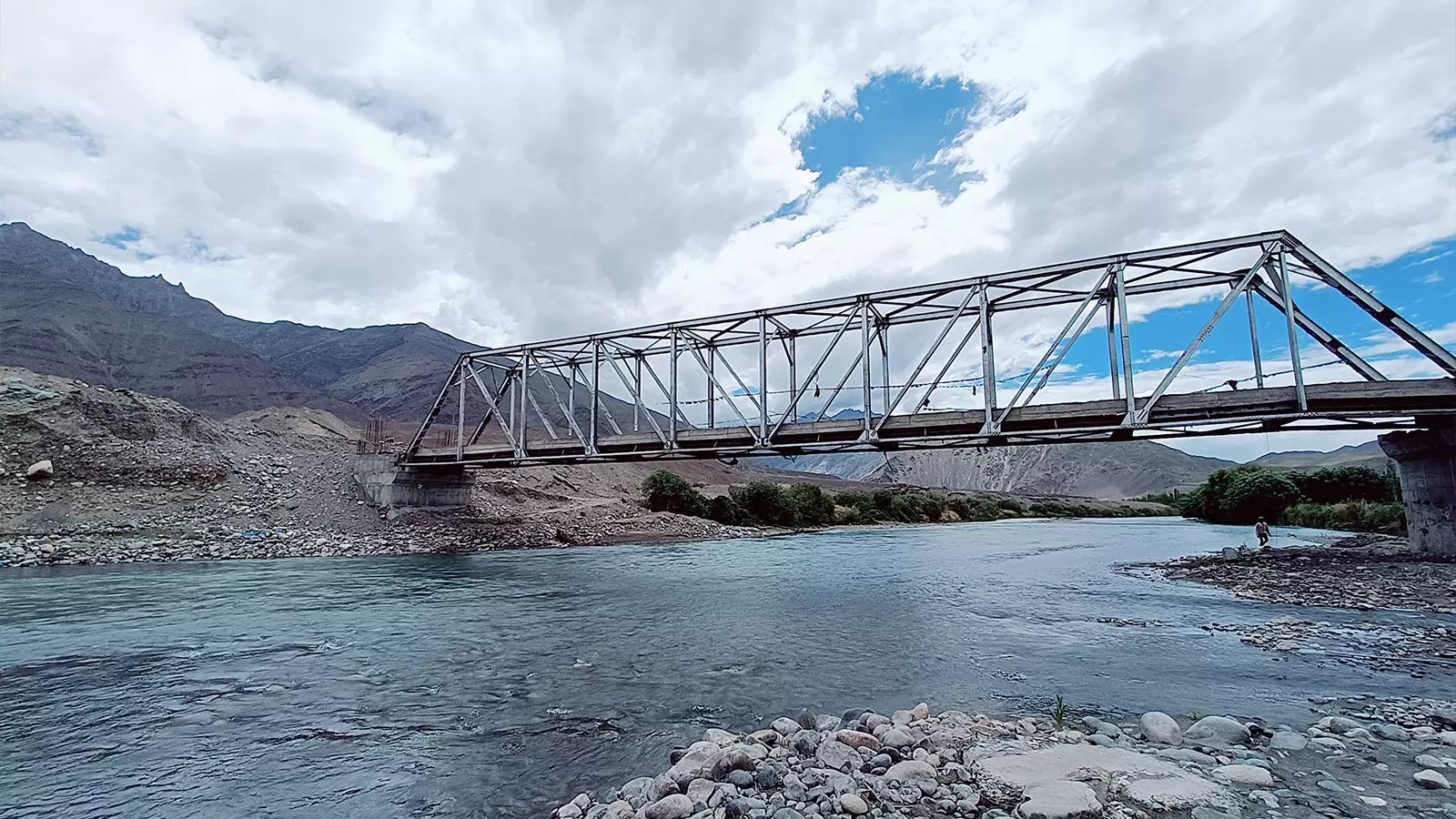 A view of river Sindh flowing through Phey village in Ladakh. Photos: Murtaza Fazily 