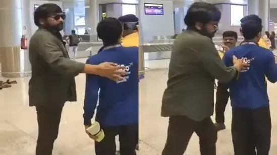 Chiranjeevi faces flak for pushing IndiGo employee aside at airport