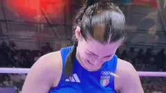 Italian boxer Angela Carini in tears at the Paris Olympics 2024