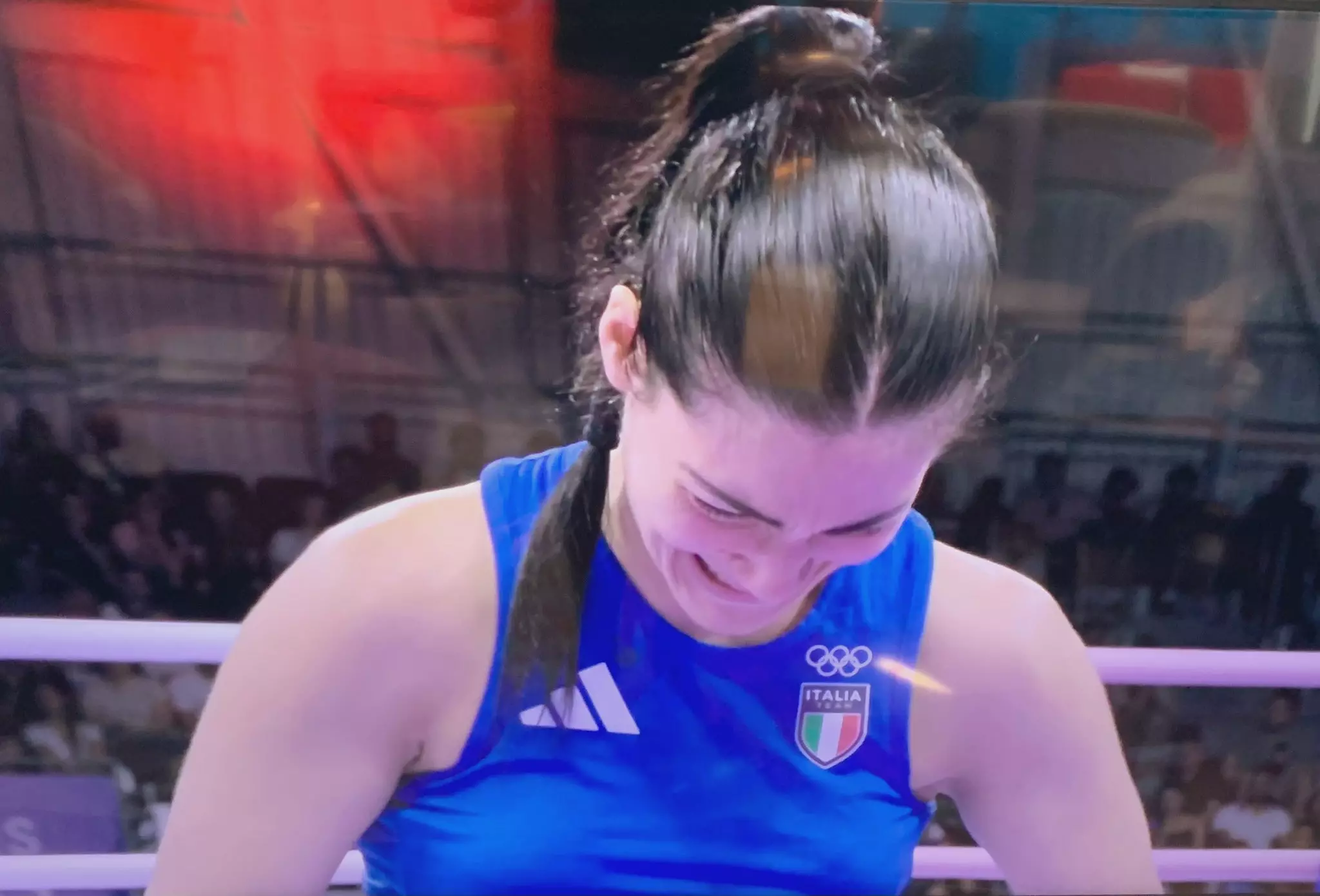 Italian boxer Angela Carini in tears at the Paris Olympics 2024