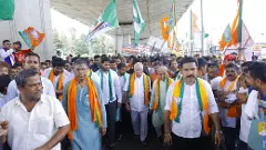 BJP and JD(S) leaders during Mysuru Chalo