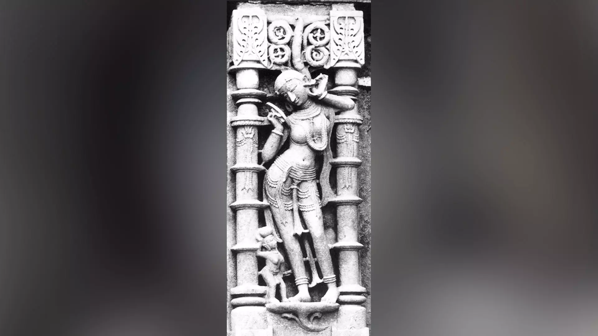 The sculpture of an apsara inside Rani Ki Vav, an 11th century stepwell, situated in Gujarats Patan.