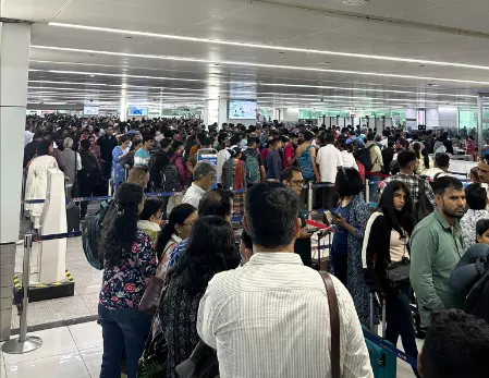 Chaos at Delhi airport as check-in takes longer; passengers fume