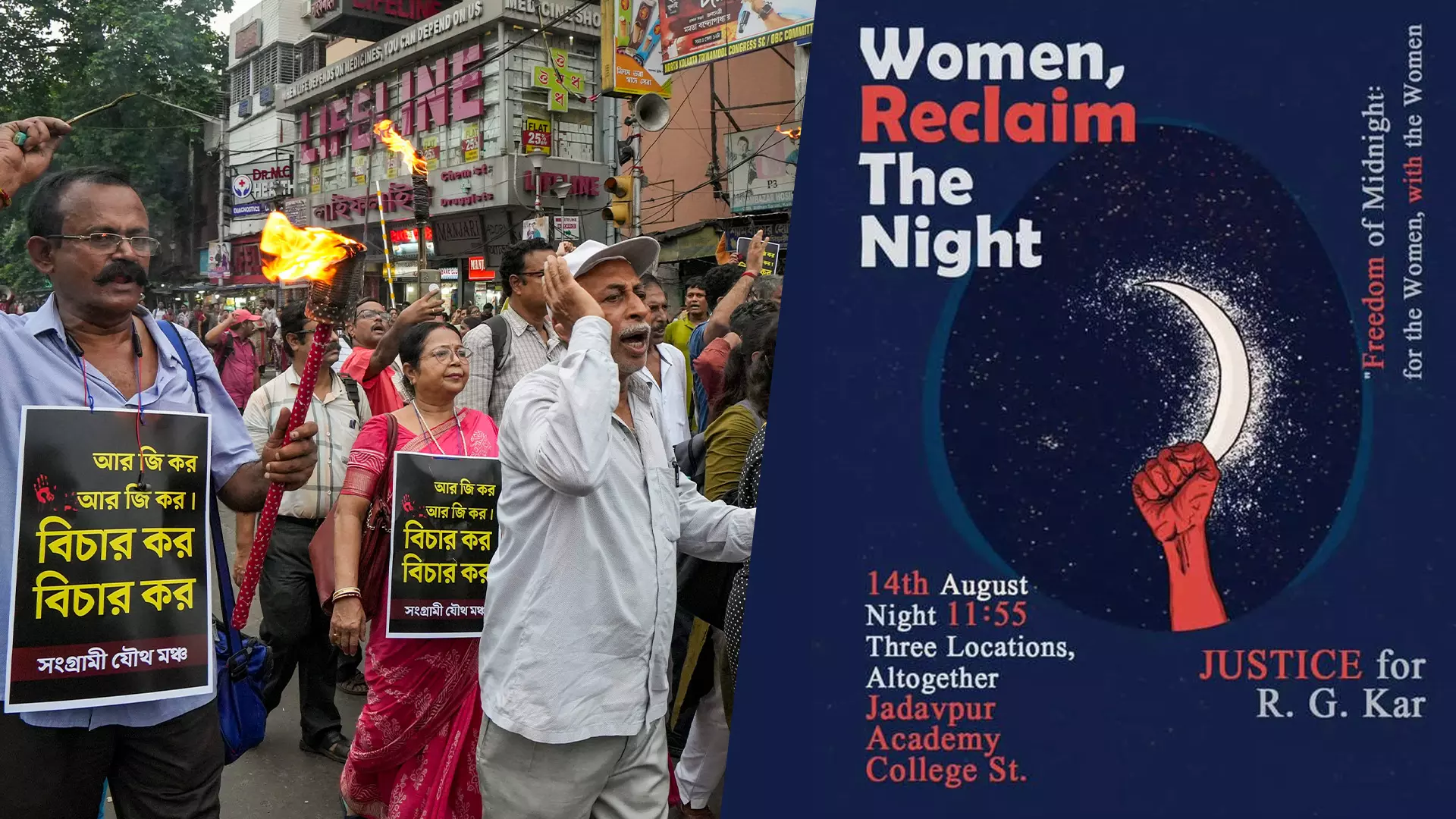 Kolkata rape and murder: Massive Reclaim the Night for Women protest midnight today