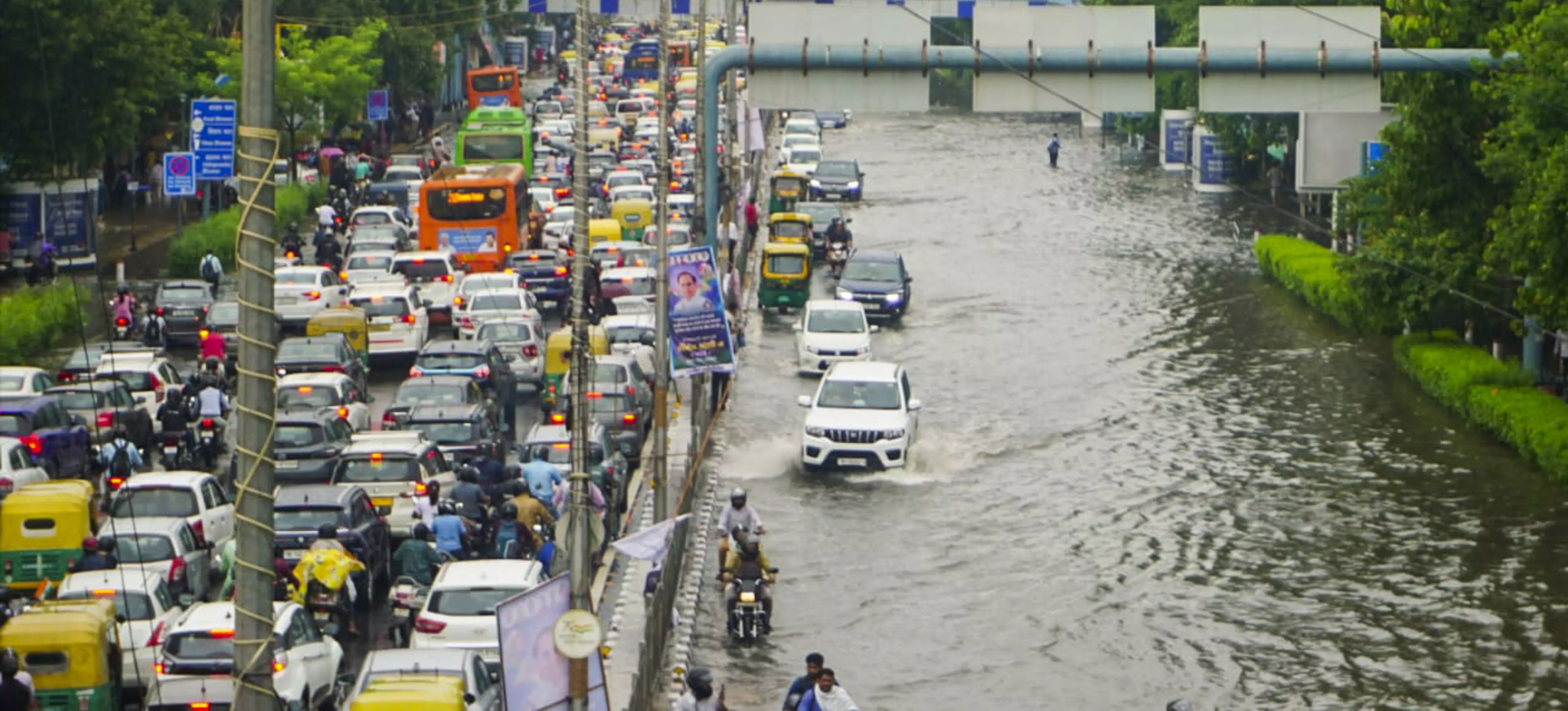 Delhi rains: 3 children rescued from bus stuck in underpass; IMD issues yellow alert