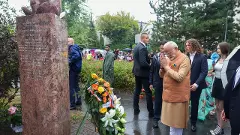PM Modi pays homage at Good Maharaja memorial, 2 others in Poland