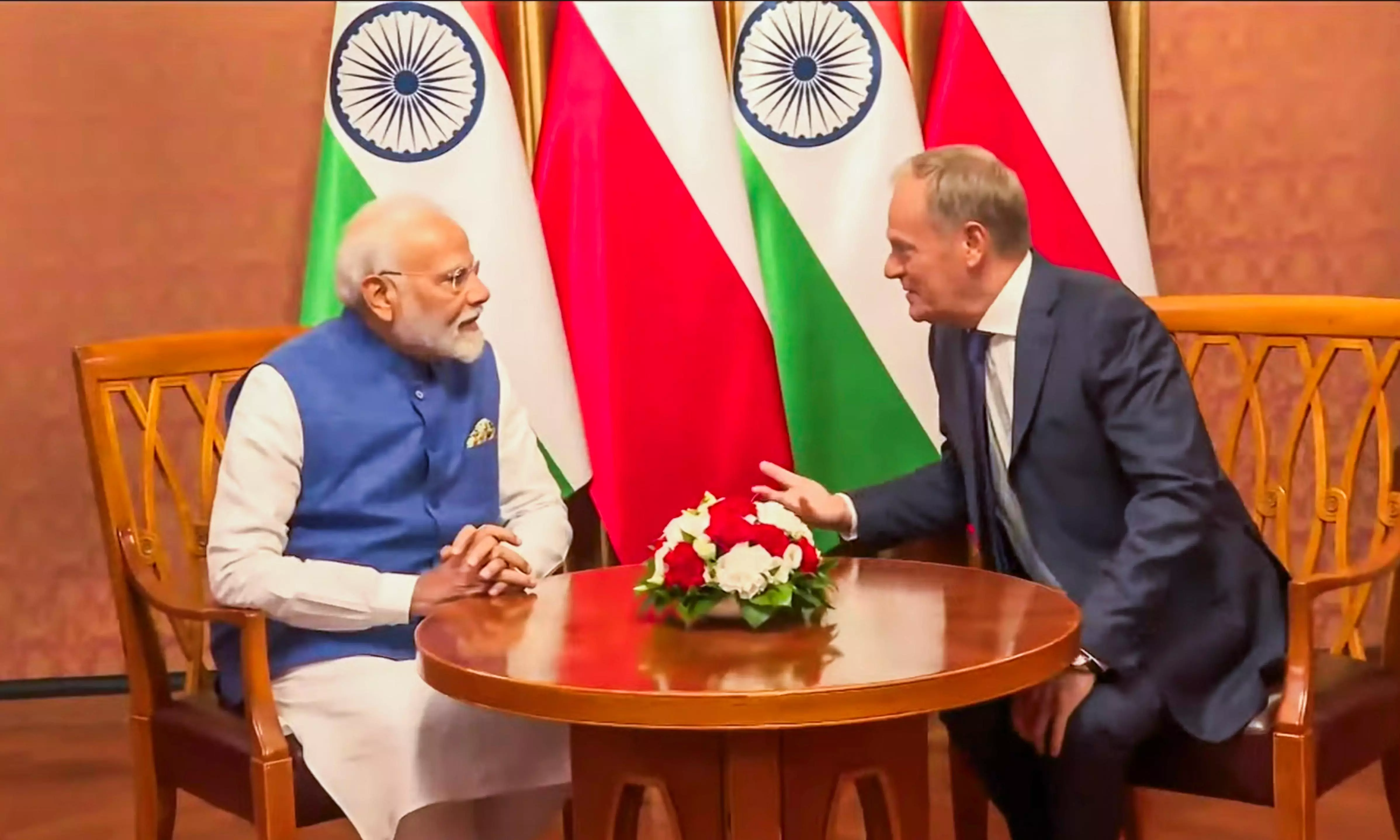 PM Modi and Polish counterpart Donald Tusk meet, discuss bilateral ties