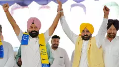 Hardeep Singh Dimpy Dhillon with Punjab Chief Minister Bhagwant Mann
