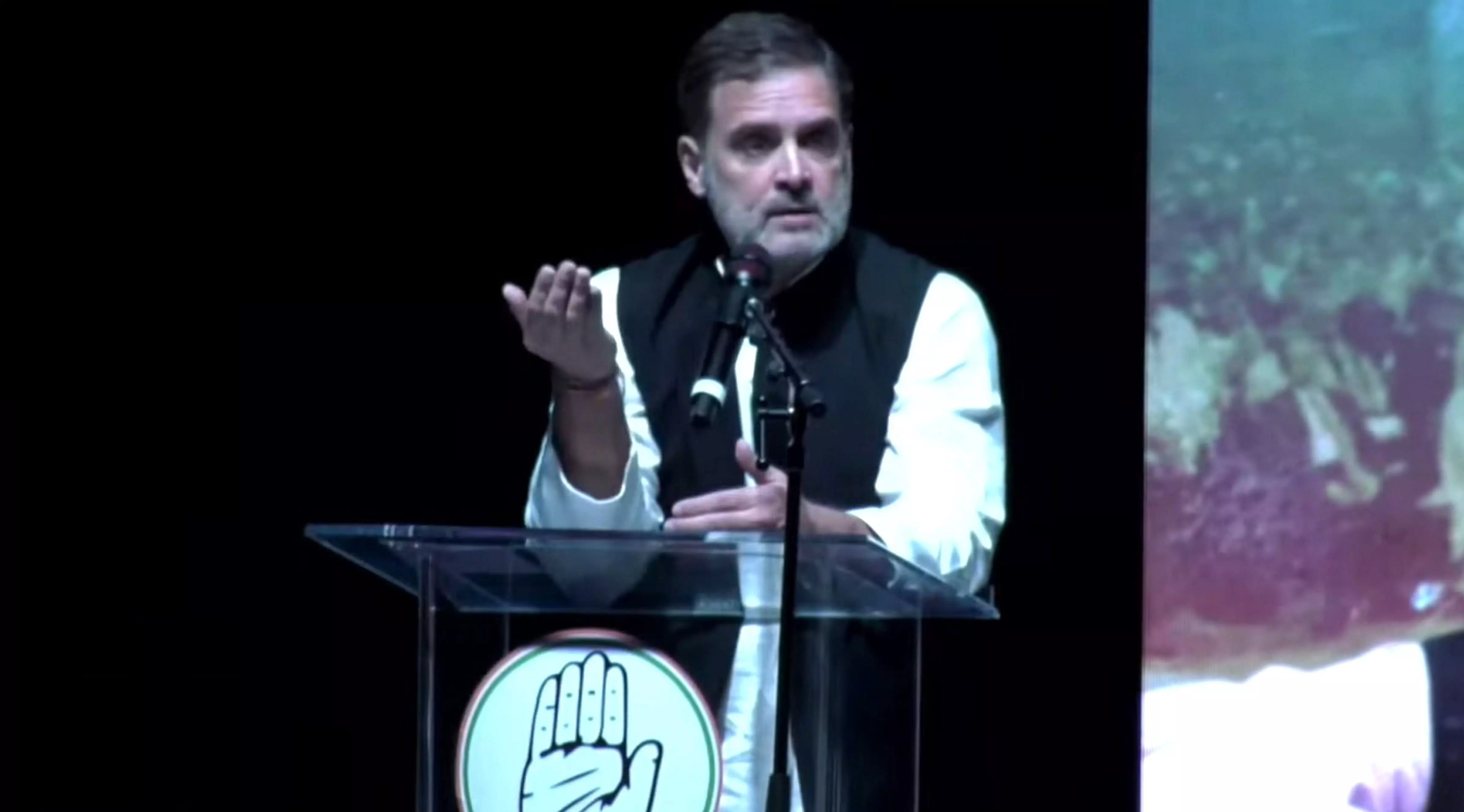 RSS believes some states, languages, religions, are inferior: Rahul in US