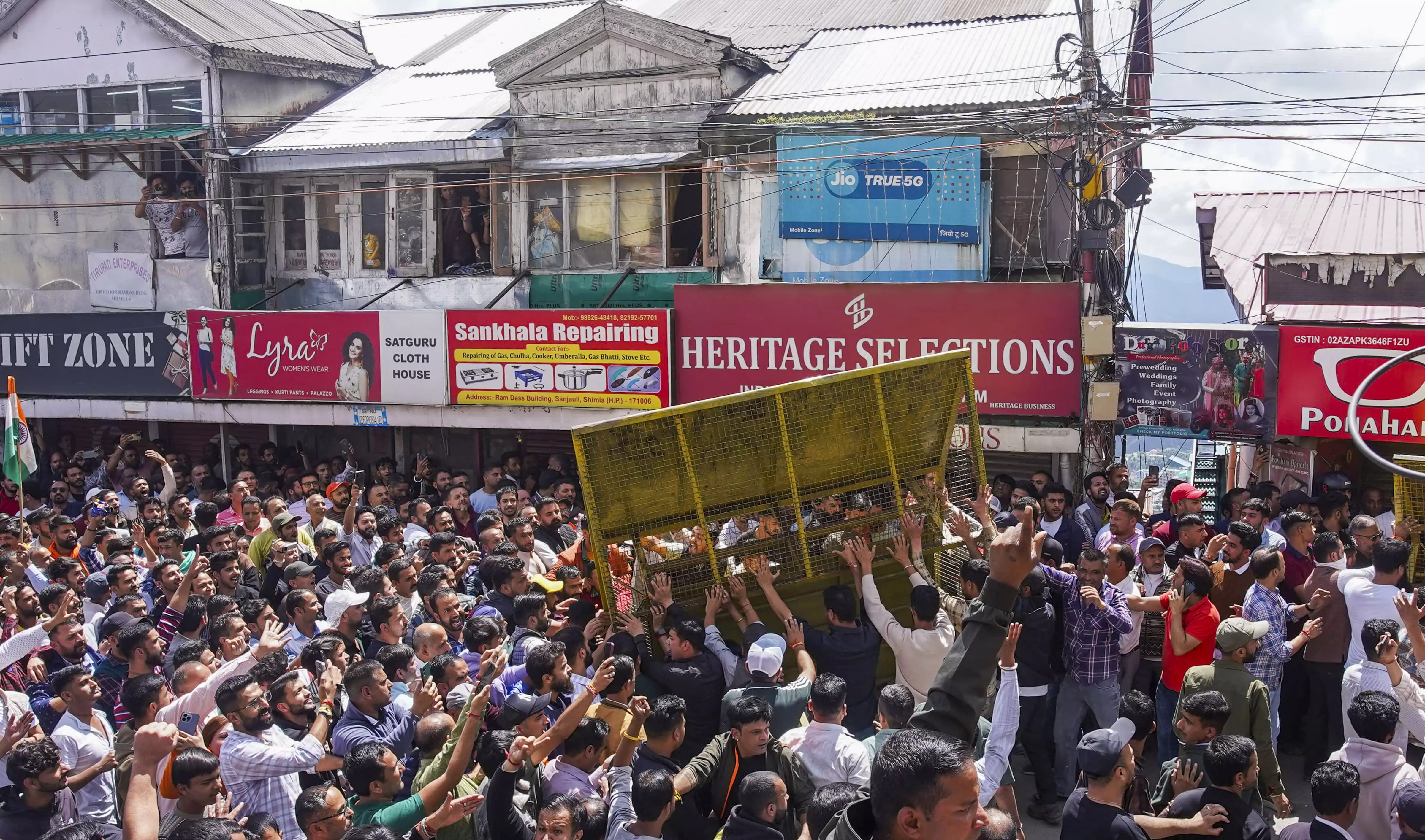 Shimla: Protesters clash with police; demand action against ‘illegal’ mosque