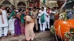UP: BJP MLA Sarita falls on rail track while flagging off Vande Bharat train