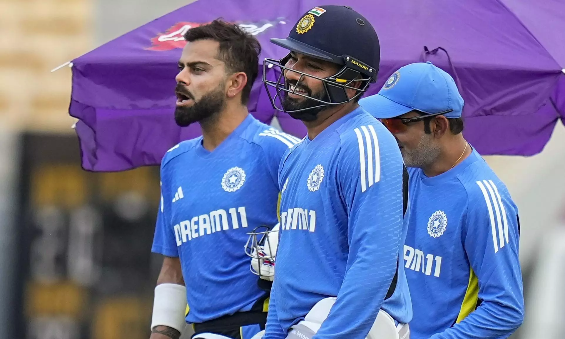 Virat Kohli, Rohit Sharma, and coach Gautam Gambhir