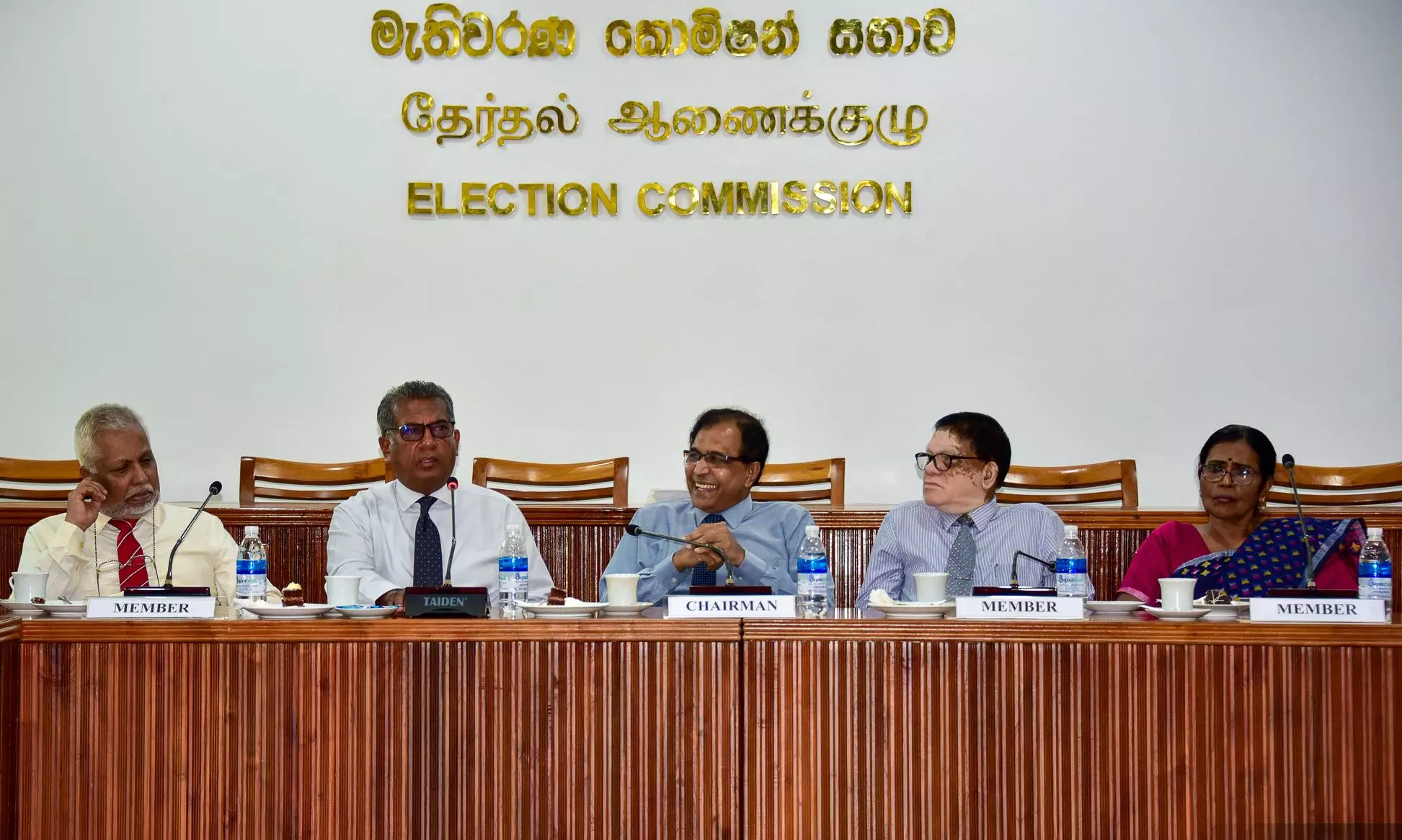 Officials of the Election Commission of Sri Lanka