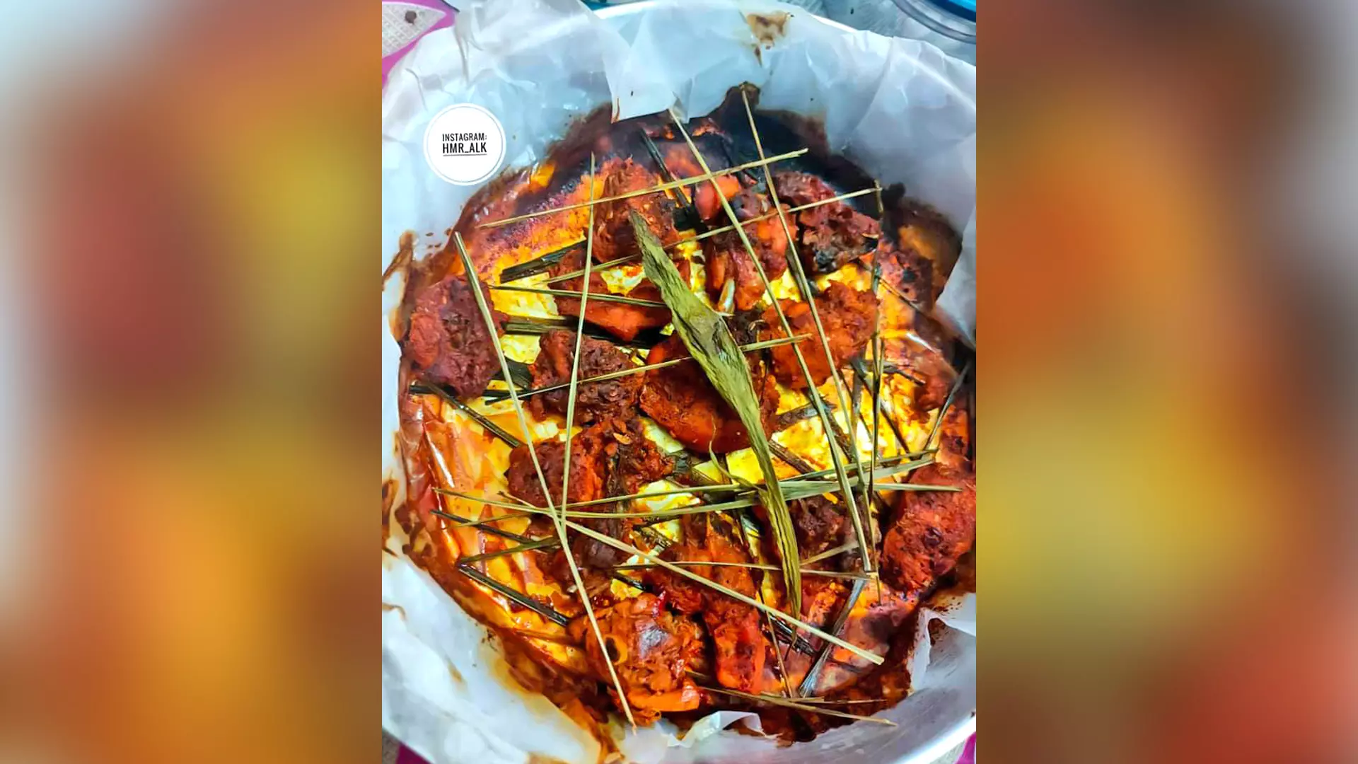 A baked herbal chicken dish prepared in Pratap’s kitchen.