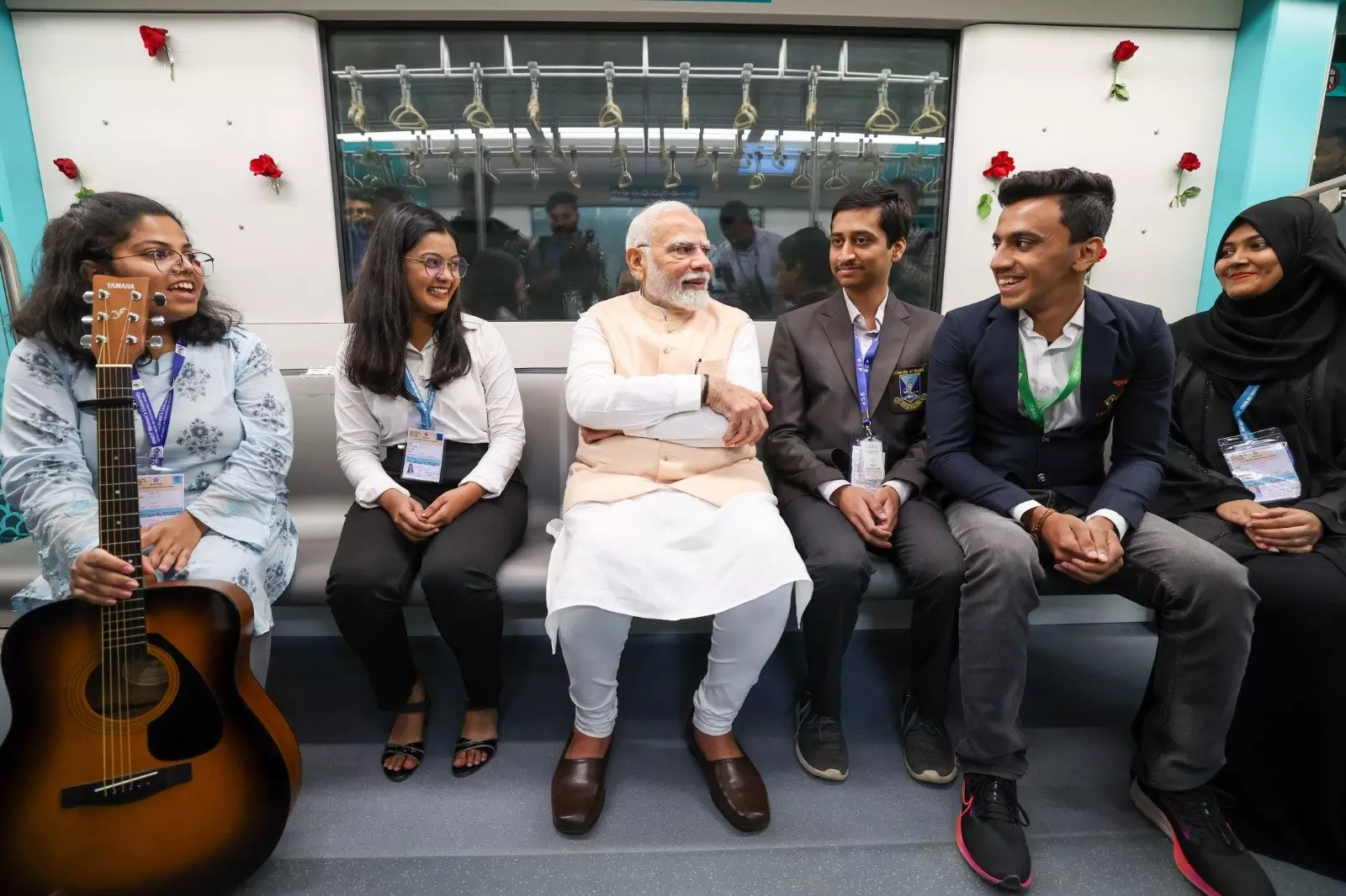 Mumbai: PM takes Metro ride, talks to students, Ladki Bahin beneficiaries