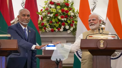 Prime Minister Narendra Modi and President of Maldives Mohamed Muizzu Prime Minister Narendra Modi and President of Maldives Mohamed Muizzu
