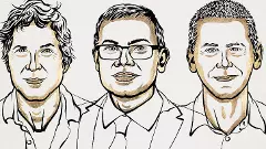Nobel Prize in Chemistry 2024 winners. From left: David Baker, Demis Hassabis, and John Jumper