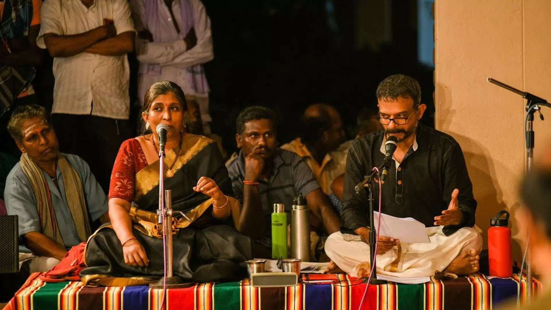 Vocalists Sangeetha Sivakumar and TM Krishna perform at Kattaikkuttu Sangam.