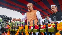 Shastra Puja signals weapons will be used with full force if needed: Rajnath