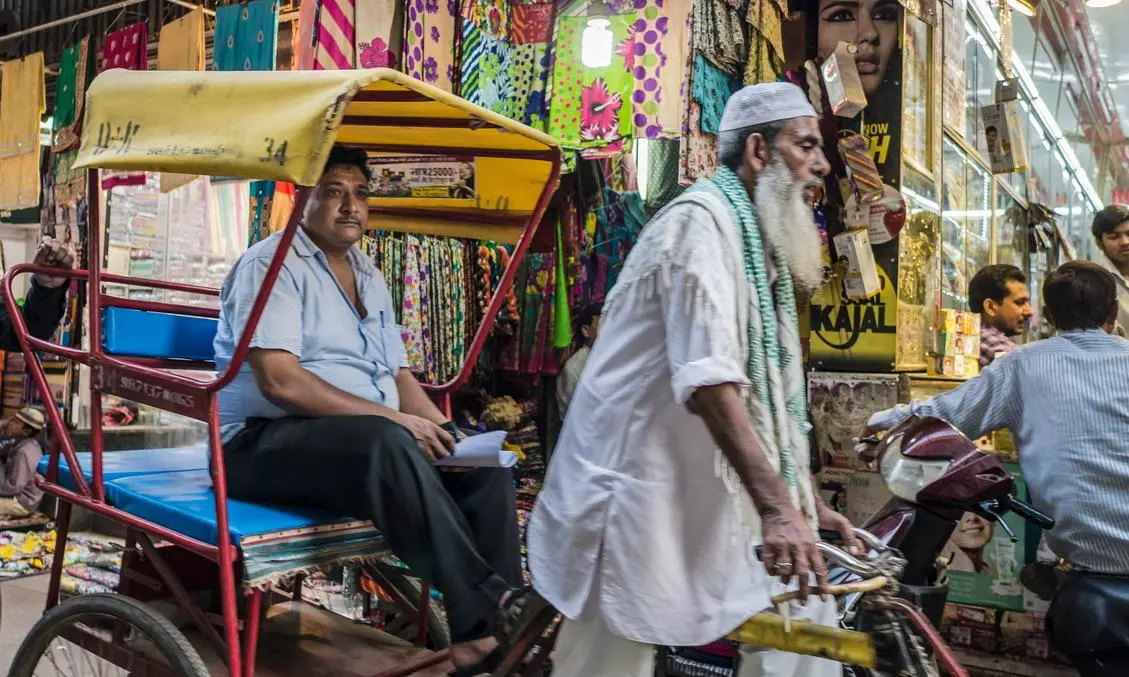 Muslim rickshaw puller