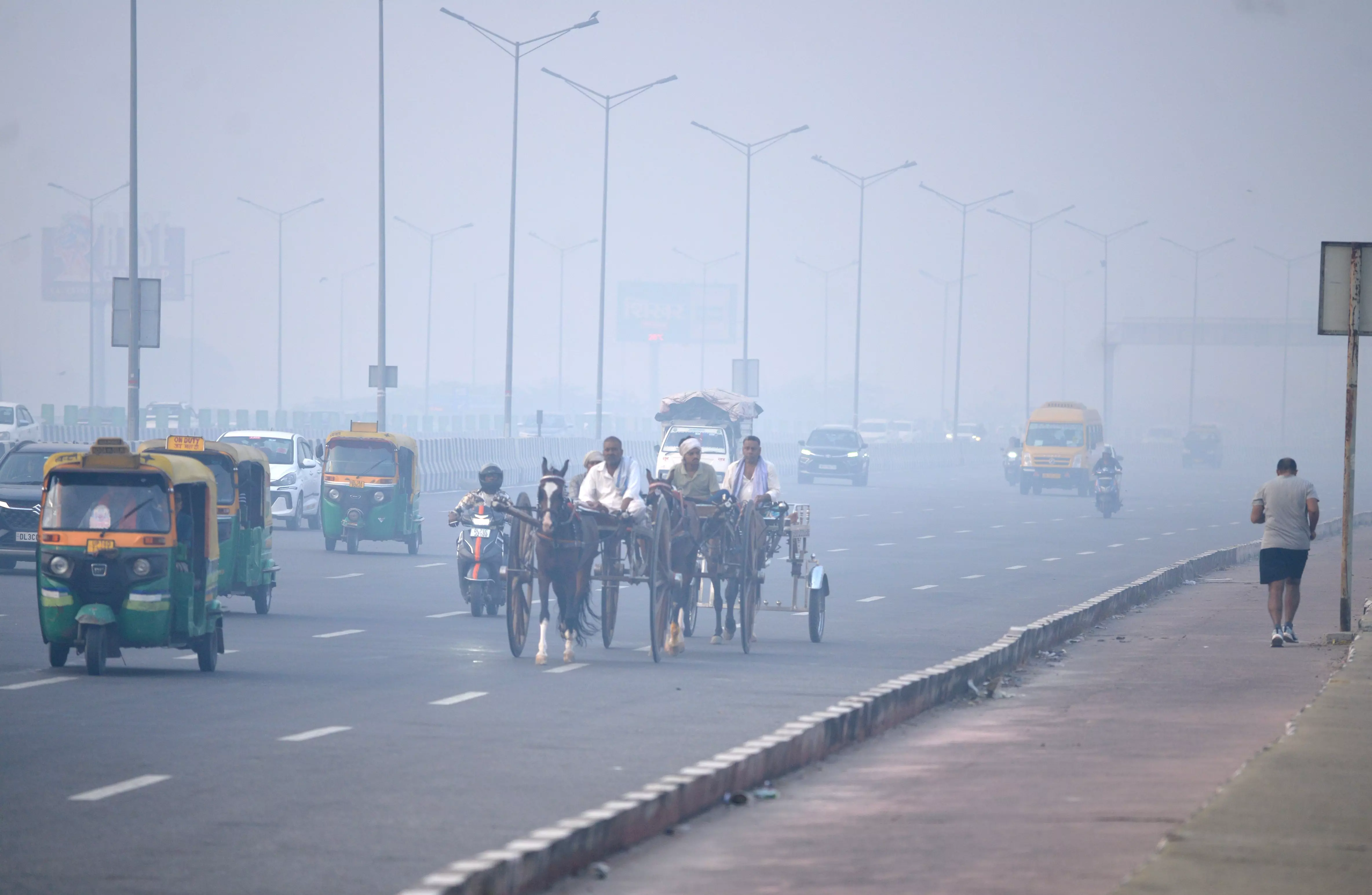 Delhi’s air quality rated ‘very poor’, triggers thick layer of smog