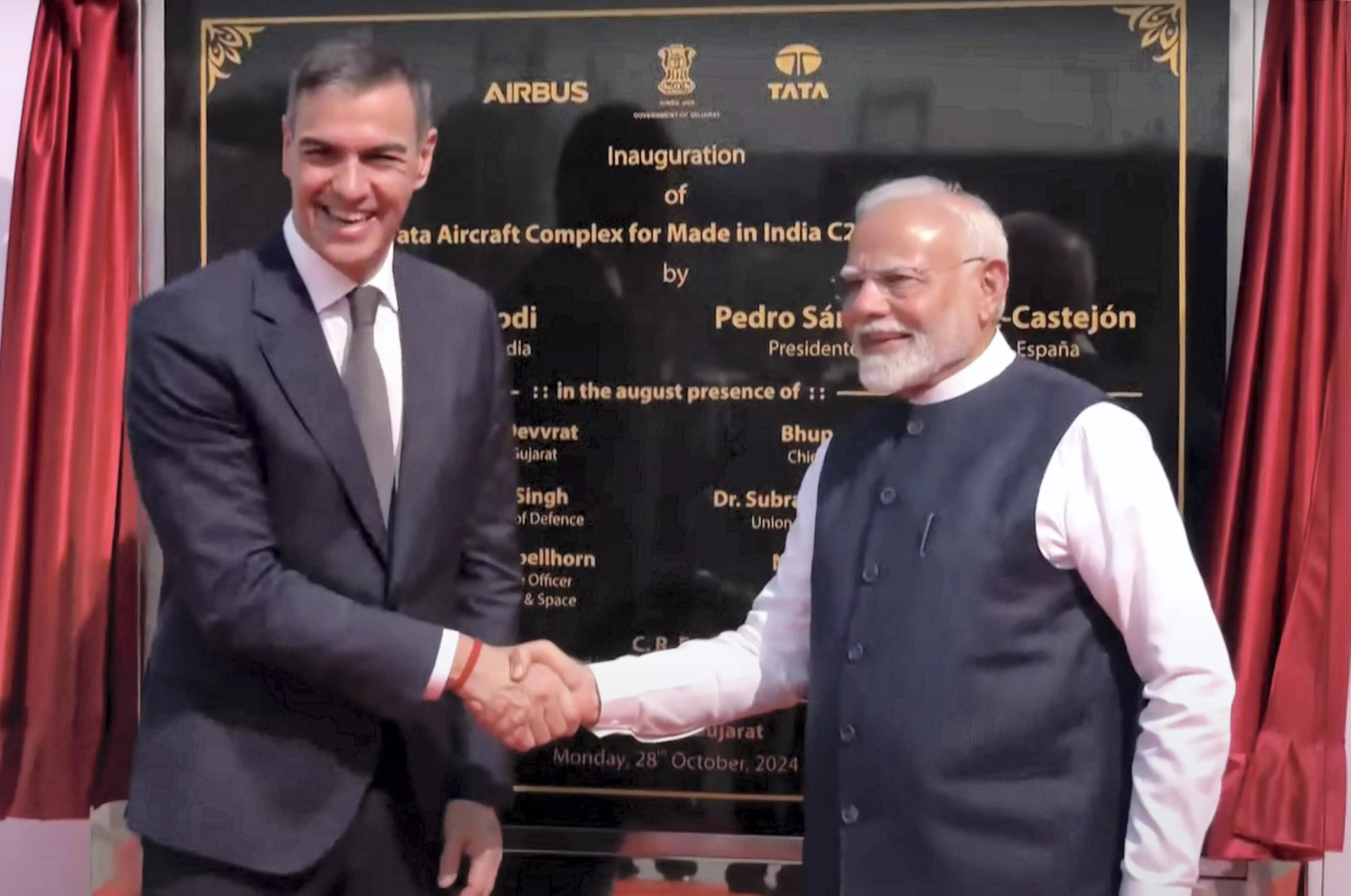 Prime Minister Narendra Modi and Spanish Prime Minister Pedro Sanchez