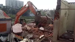 Slum demolition at Thideer Nagar