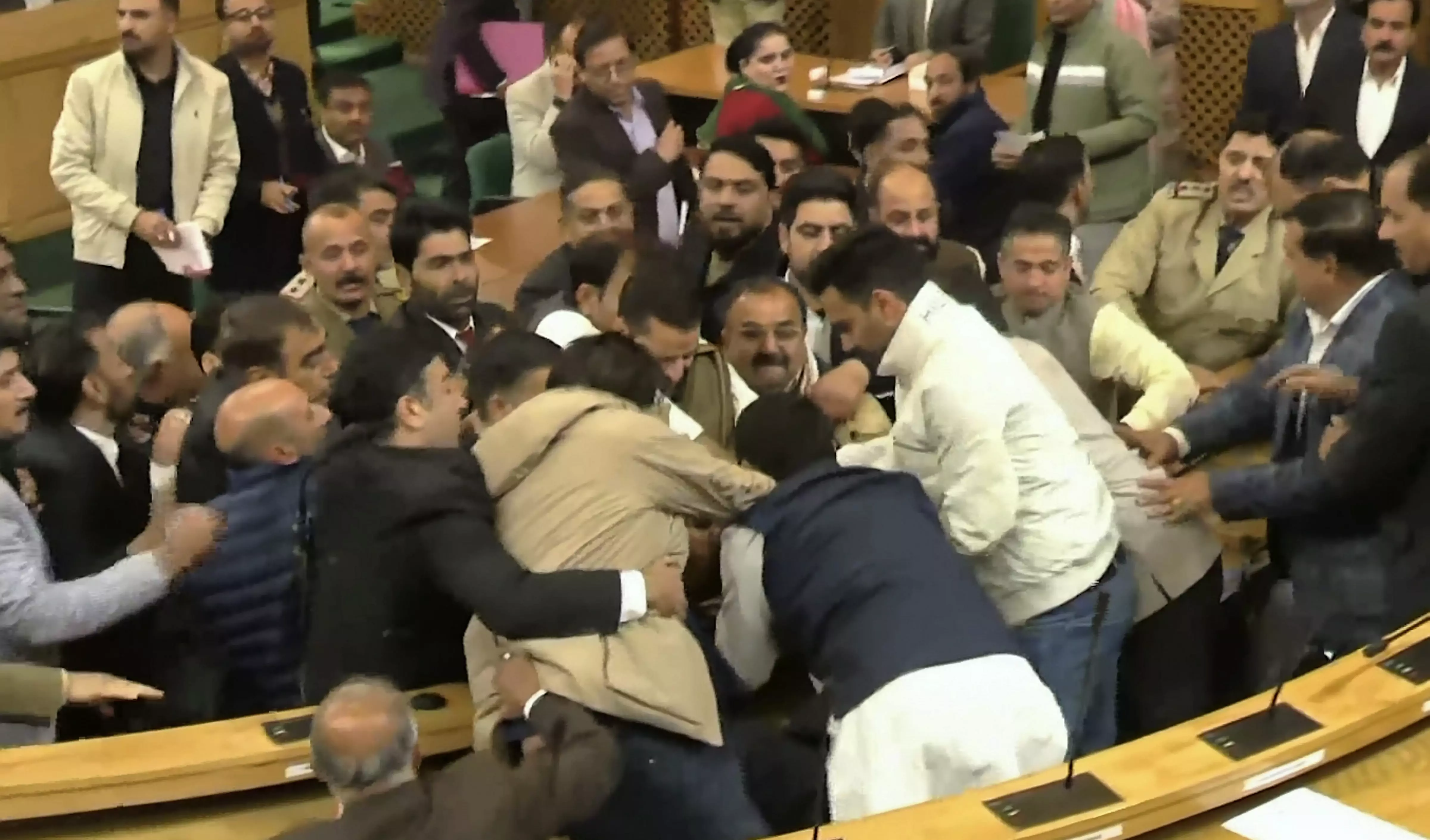 MLAs come to blows in J-K Assembly over special status resolution