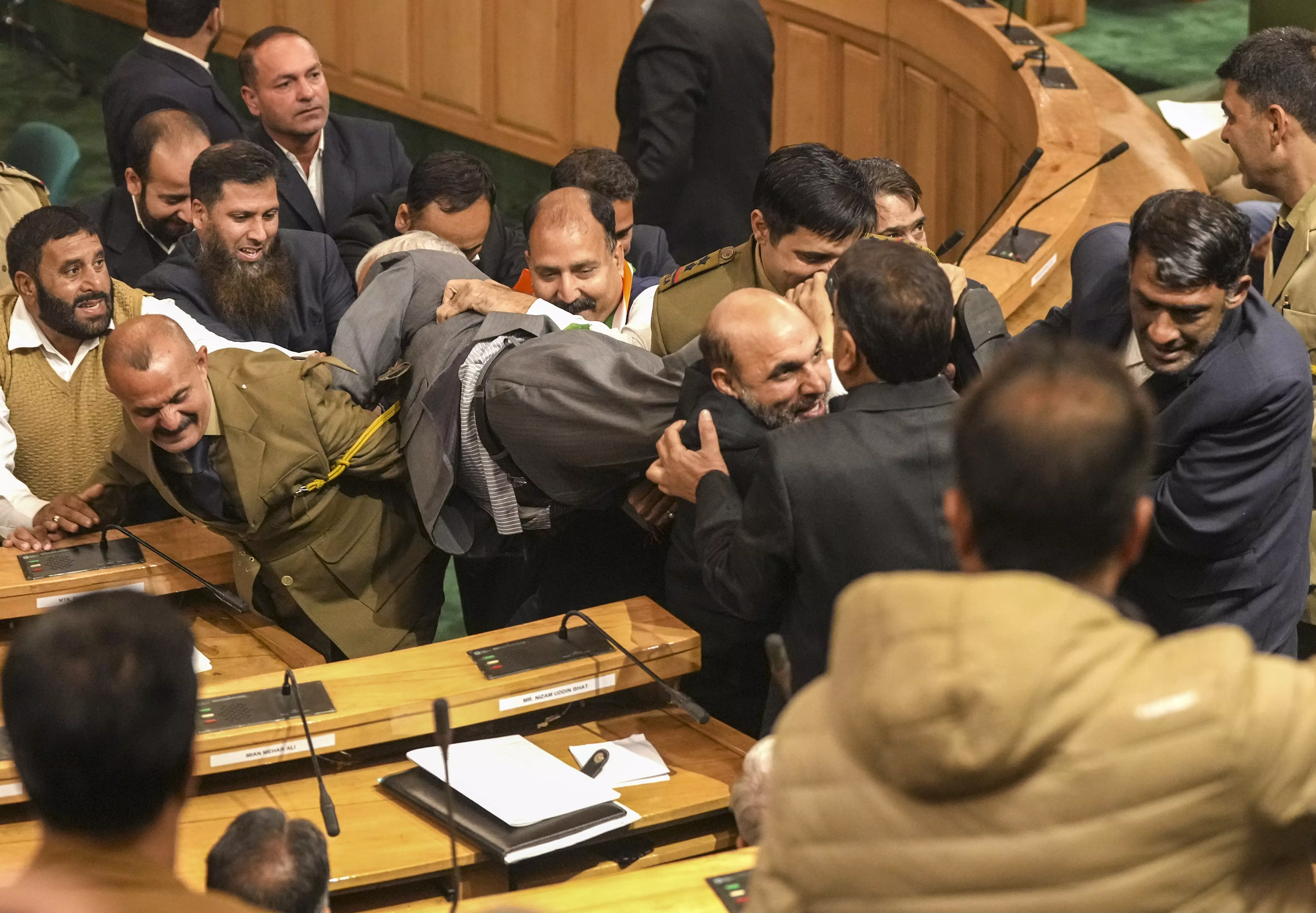 Ruckus in Jammu & Kashmir Assembly again; BJP MLAs marshalled out