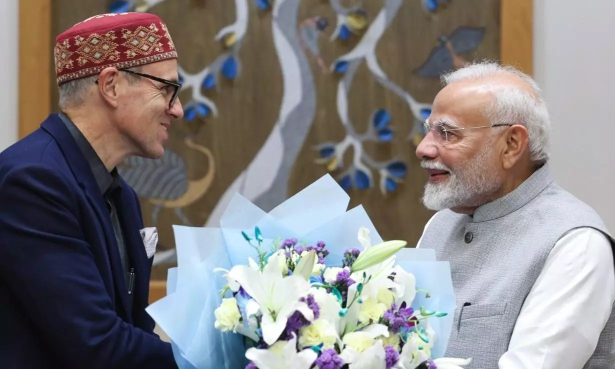 Omar Abdullah with Modi